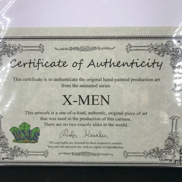 Marvel X-Men Hand-Painted Production Art with COA